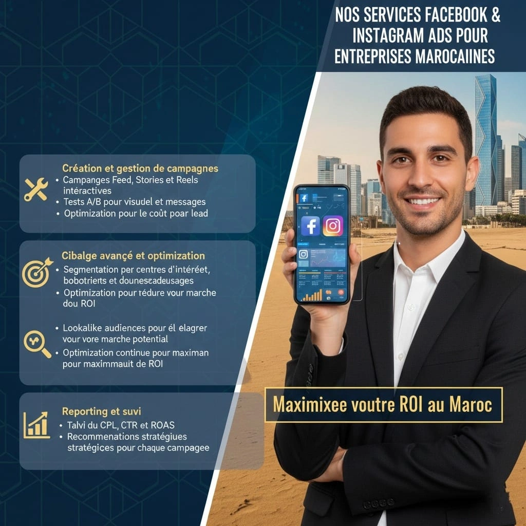 Nos services Facebook & Instagram Ads pour entreprises marocaines