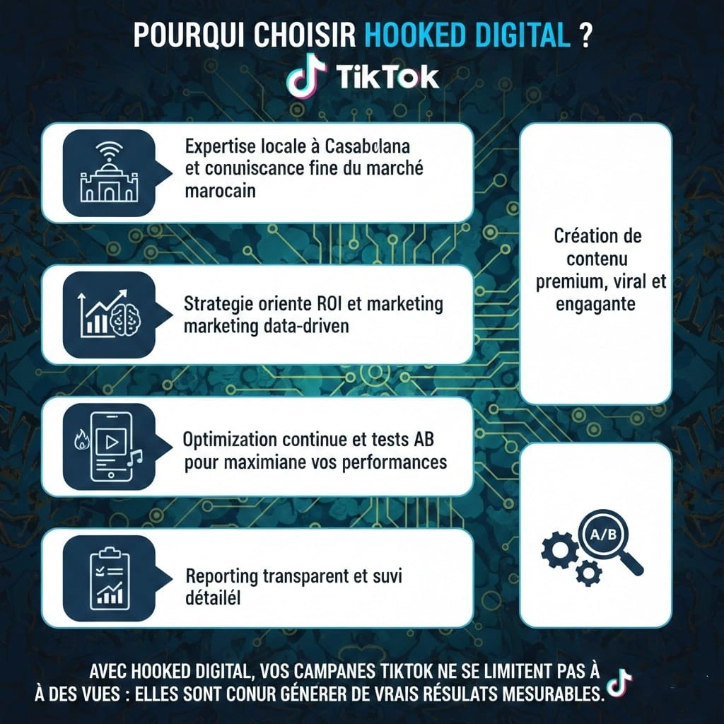 Pourquoi choisir Hooked Digital comme agence TikTok Ads au Maroc